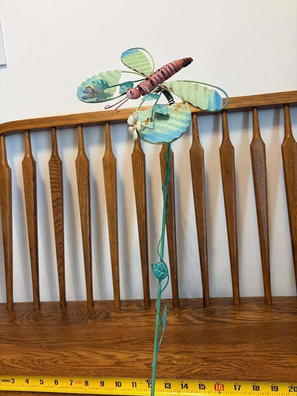 Metal Dragonfly Garden Stake Yard Art